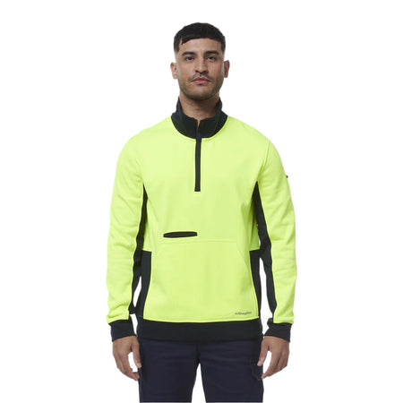 KingGee Hi Vis Spliced 1/4 Zip Fleece (K55047) - Ace Workwear