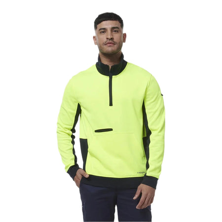 KingGee Hi Vis Spliced 1/4 Zip Fleece (K55047) - Ace Workwear