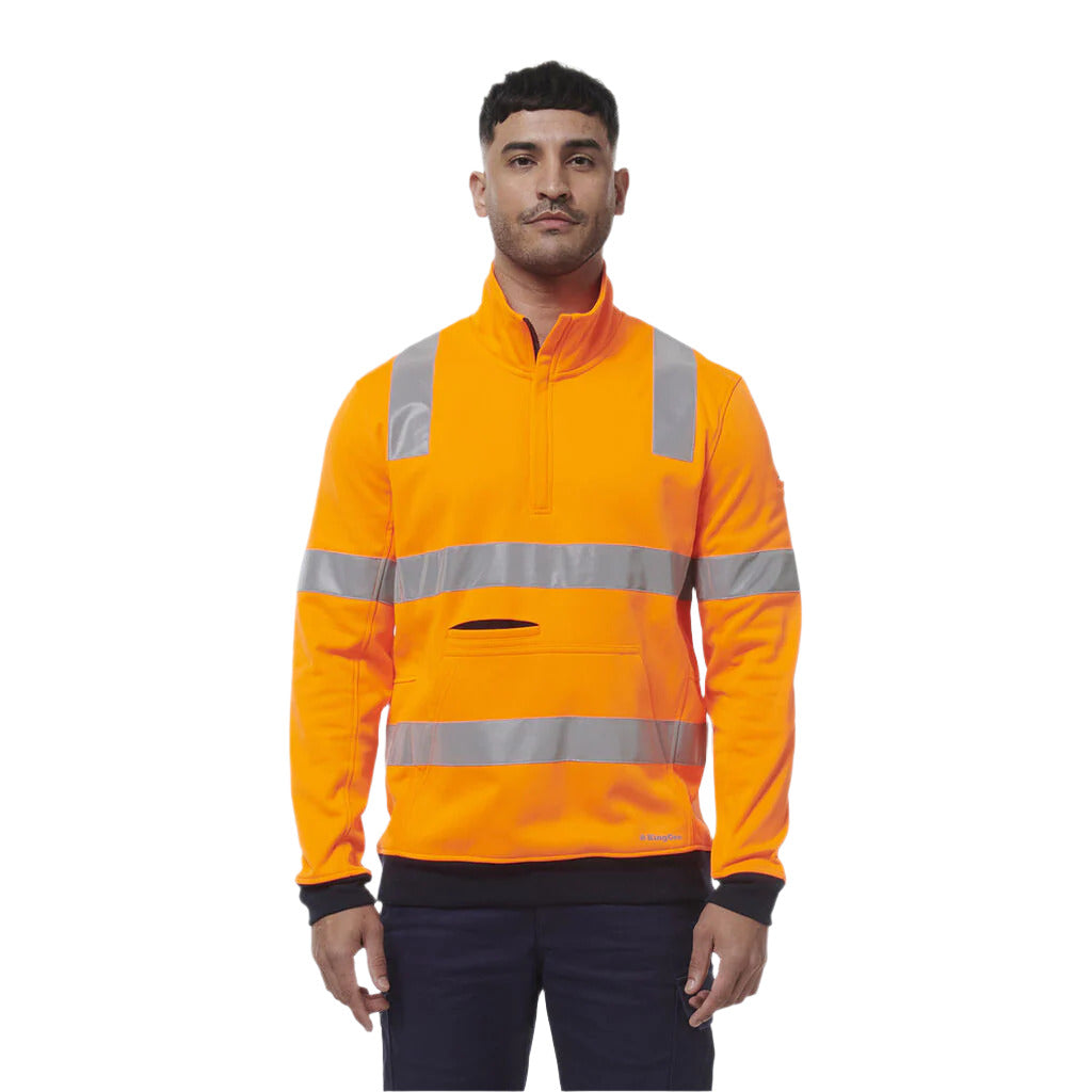 KingGee Reflective 1/4 Zip Fleece X Back (K55057) - Ace Workwear