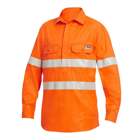 KingGee ShieldTec FR Hi Vis Closed Front Taped Shirt (Y04150) - Ace Workwear