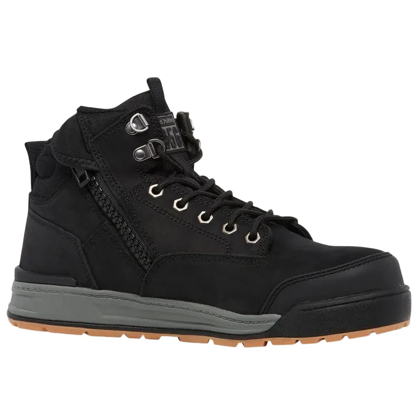 Hard Yakka 3056 Lace Up Zip Sided Steel Cap Safety Boot (Y60201) - (Pre Order) - Ace Workwear