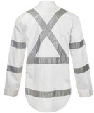 Workcraft Hi Vis Long Sleeve Shirt With X Pattern And CSR Reflective Tape -Night Use Only (WS3222)