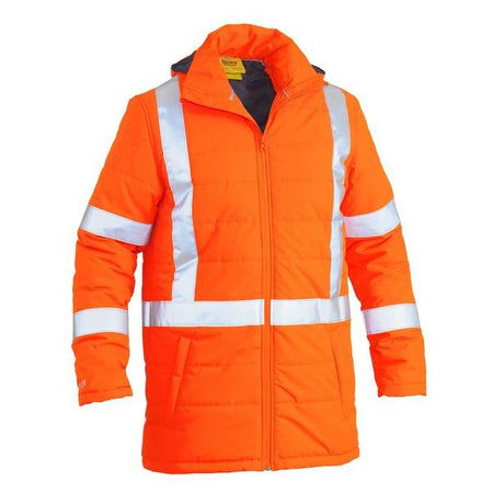 Bisley TTMC-W17 X Taped Hi Vis Puffer Jacket (BJ6379XT) - Ace Workwear