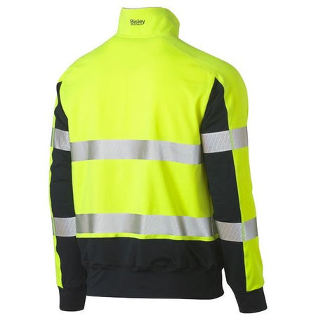 Bisley Taped Hi Vis Stretchy Fleece Zip Pullover (BK6817T) - Ace Workwear