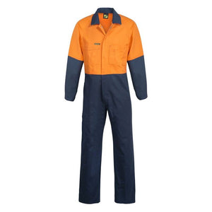 Workcraft Hi Vis Two Tone Poly Cotton Coverall/Overall (WC3059) - Ace Workwear (8440529741)