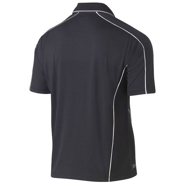 Bisley Cool Mesh Polo Shirt With Reflective Piping (BK1425) - Ace Workwear