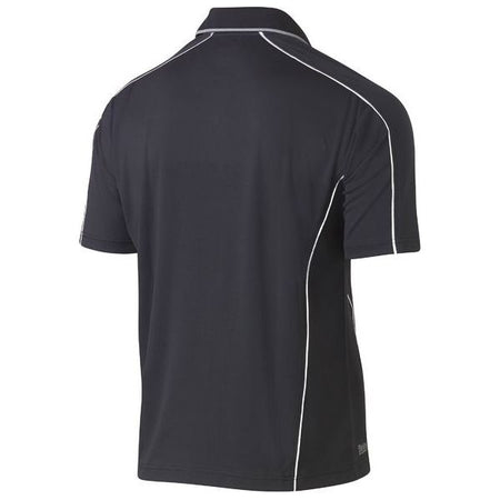 Bisley Cool Mesh Polo Shirt With Reflective Piping (BK1425) - Ace Workwear