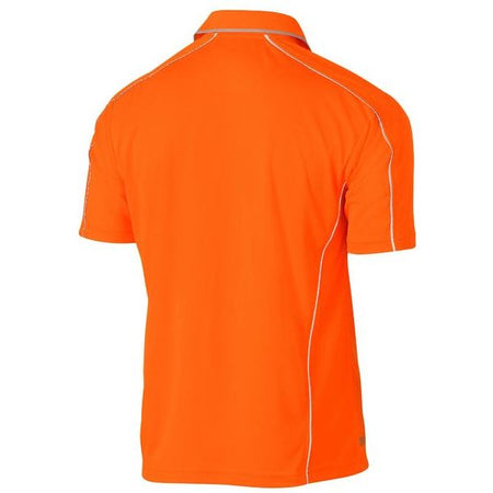 Bisley Cool Mesh Polo Shirt With Reflective Piping (BK1425) - Ace Workwear