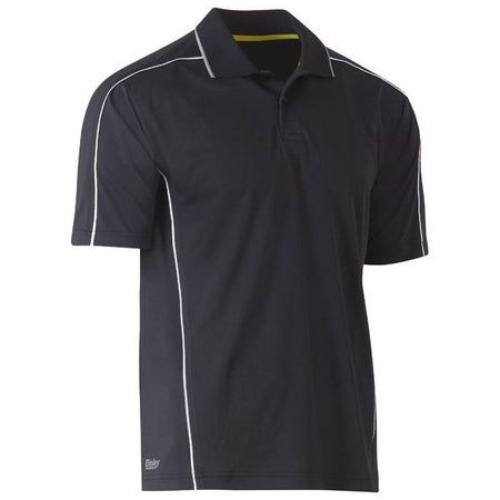 Bisley Cool Mesh Polo Shirt With Reflective Piping (BK1425) - Ace Workwear