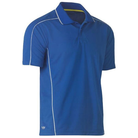 Bisley Cool Mesh Polo Shirt With Reflective Piping (BK1425) - Ace Workwear