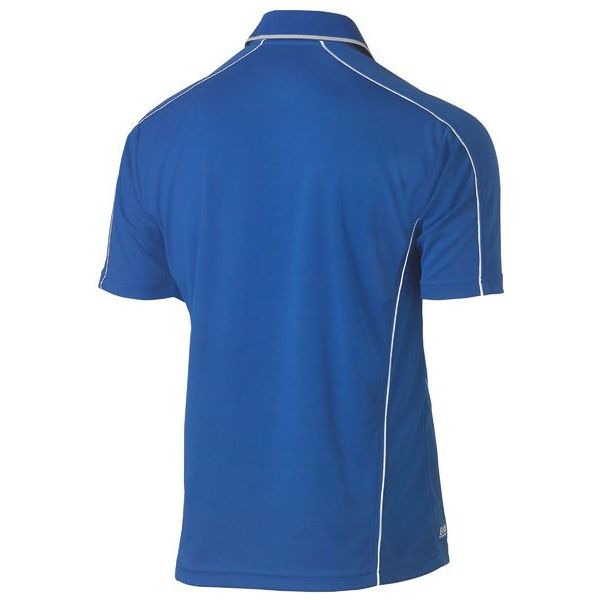 Bisley Cool Mesh Polo Shirt With Reflective Piping (BK1425) - Ace Workwear