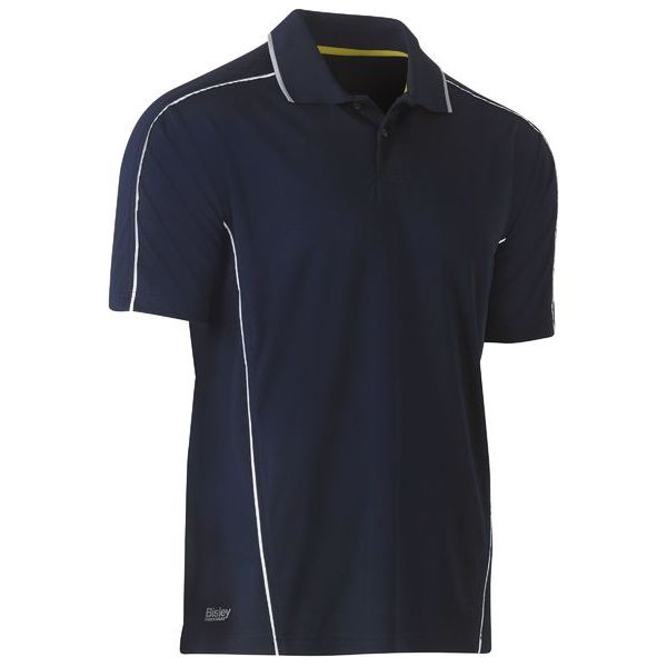 Bisley Cool Mesh Polo Shirt With Reflective Piping (BK1425) - Ace Workwear