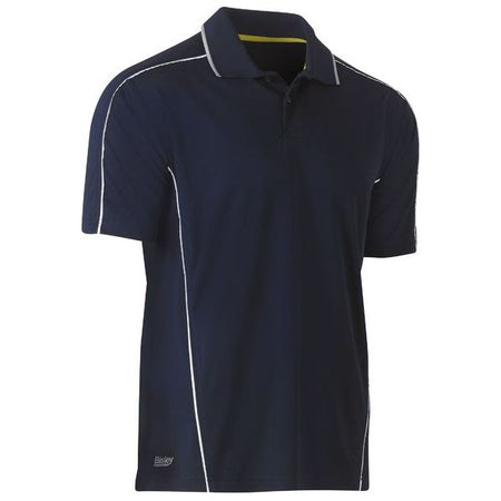 Bisley Cool Mesh Polo Shirt With Reflective Piping (BK1425) - Ace Workwear
