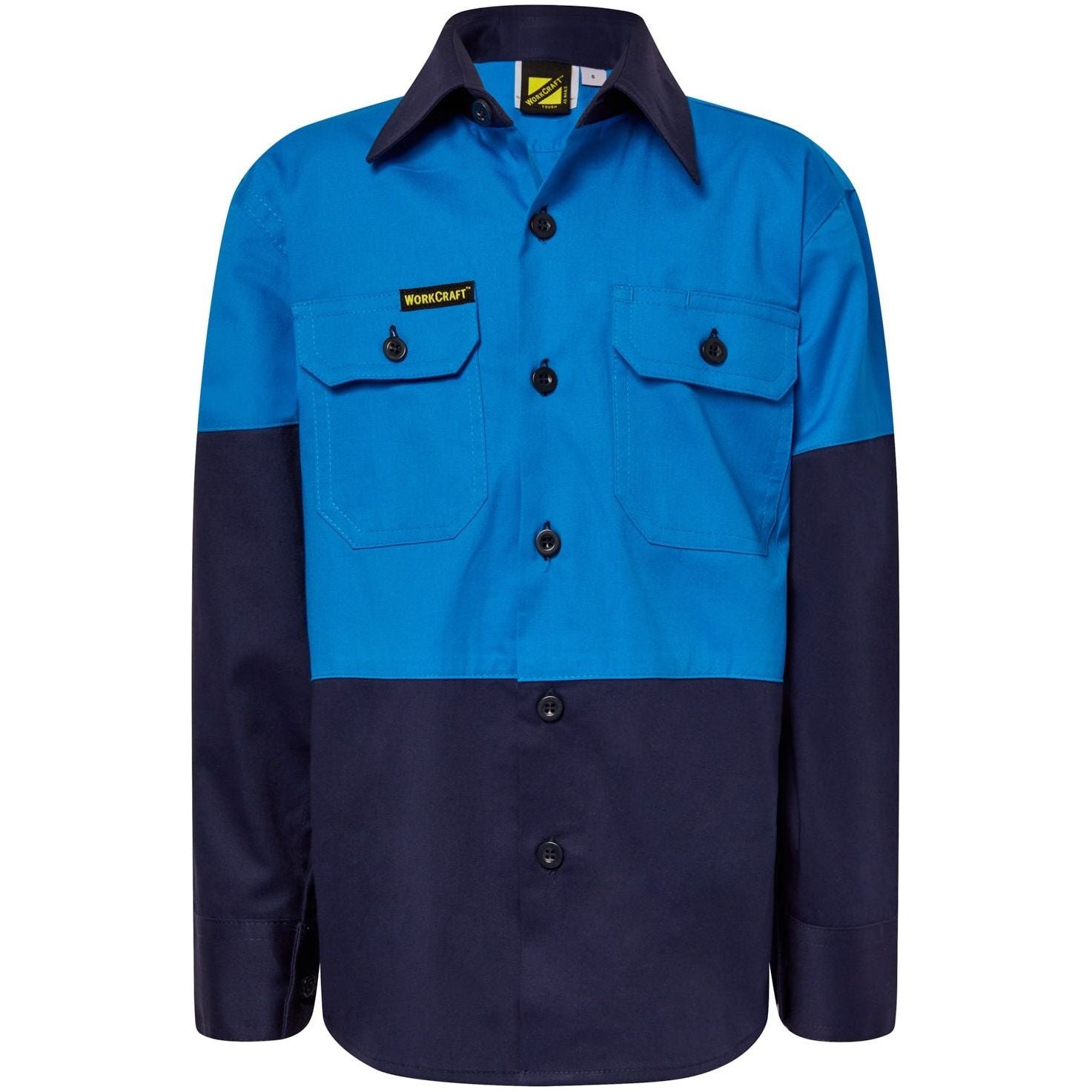 Workcraft Kids Lightweight Long Sleeve Cotton Drill Shirt (WSK128) - Ace Workwear