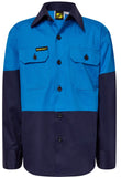 Workcraft Kids Lightweight Long Sleeve Cotton Drill Shirt (WSK128)