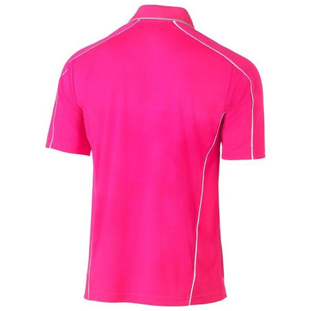 Bisley Cool Mesh Polo Shirt With Reflective Piping (BK1425) - Ace Workwear