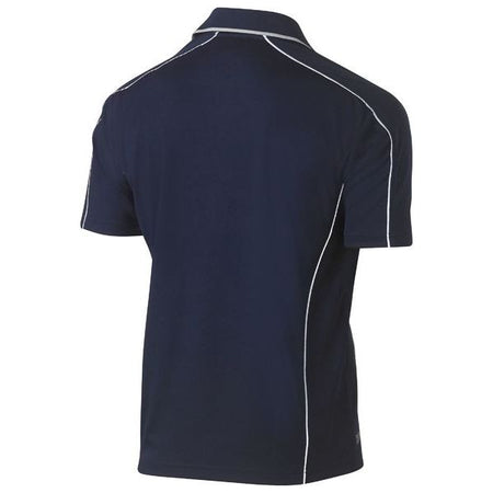 Bisley Cool Mesh Polo Shirt With Reflective Piping (BK1425) - Ace Workwear