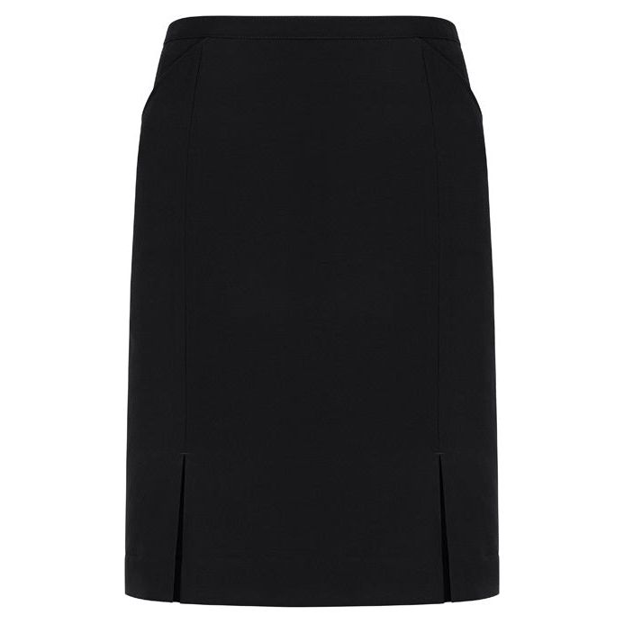 Biz Corporates Womens Front Pleat Detail Straight Skirt (207200) Ladies Skirts & Trousers, signprice Biz Corporates - Ace Workwear