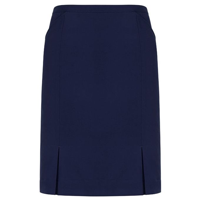 Biz Corporates Womens Front Pleat Detail Straight Skirt (207200) Ladies Skirts & Trousers, signprice Biz Corporates - Ace Workwear