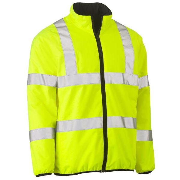 Bisley H Pattern Taped Hi Vis Reversible Puffer Jacket (BJ6350HT) - Ace Workwear