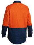 Bisley Two Tone Closed Front Hi Vis Drill Long Sleeve Shirt (BSC6267)
