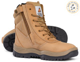 Mongrel 251050 Wheat High Leg Steel Cap Safety Zip Sided Boot (251050) Zip Sided Safety Boots Mongrel - Ace Workwear