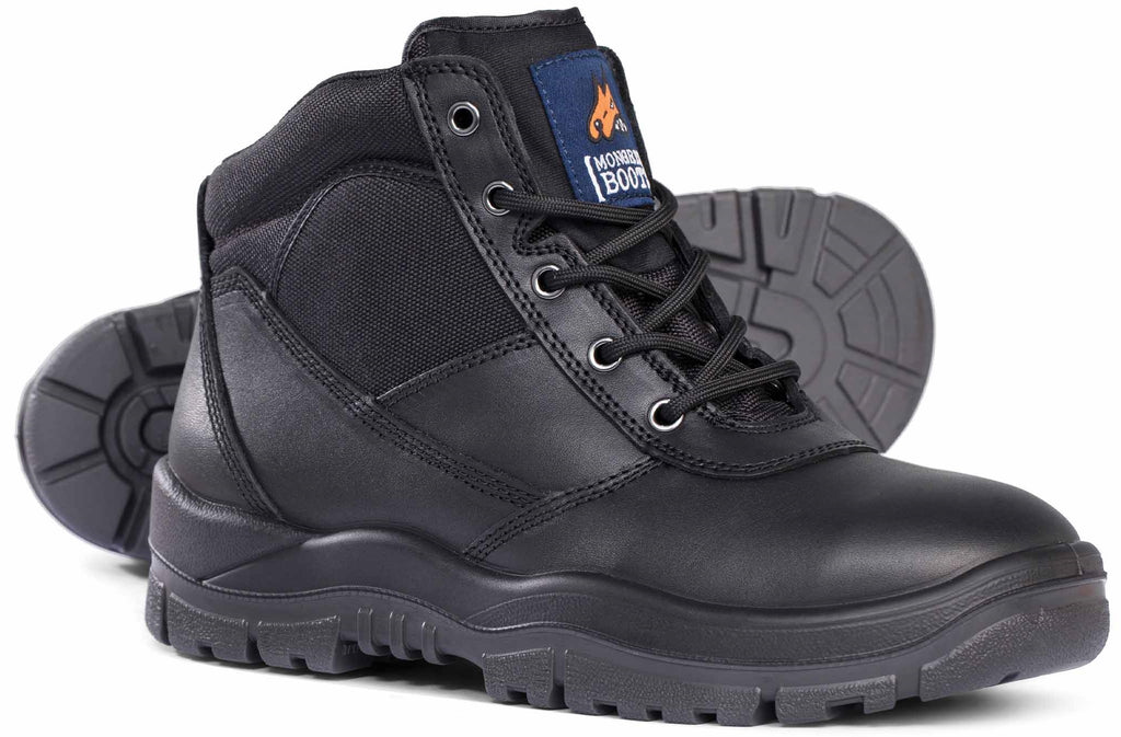 Mongrel Black Lace Up Boot (260020) (Pre Order) Lace Up Safety Boots Mongrel - Ace Workwear