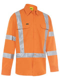 Bisley Taped X Back Cool Lightweight Hi Vis Drill Rail Shirt (BS6166XT)