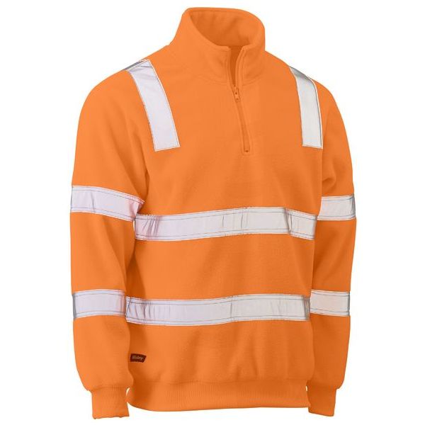Bisley Taped Hi Vis Rail Polar Fleece Jumper (BK6816T) - Ace Workwear