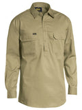 Bisley Closed Front Long Sleeve Cotton Lightweight Drill Shirt (BSC6820)