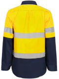 Workcraft Maternity Lightweight Hi Vis Long Sleeve Vented Reflective Cotton Drill Shirt With Tape (WSL601)
