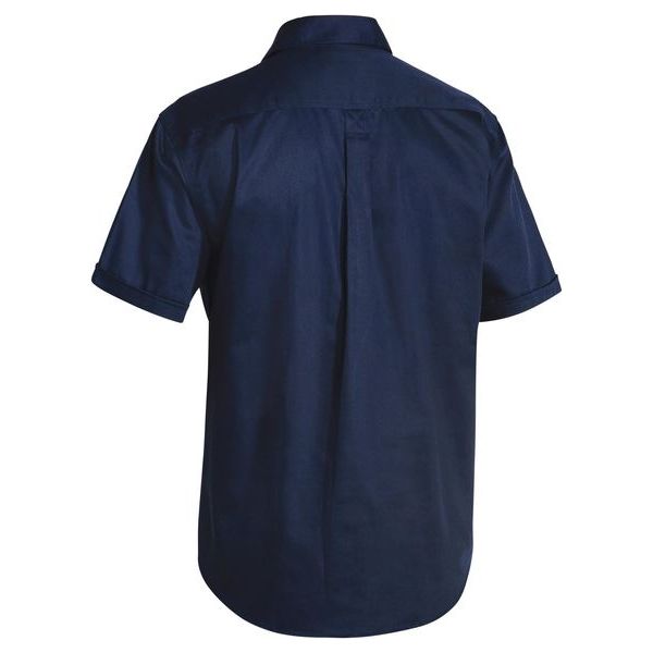 Bisley Closed Front Cotton Drill Short Sleeve Shirt (BSC1433) - Ace Workwear