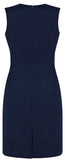 Biz Corporates Womens Sleeveless V Neck Dress (30121) Corporate Dresses & Jackets, signprice Biz Corporates - Ace Workwear