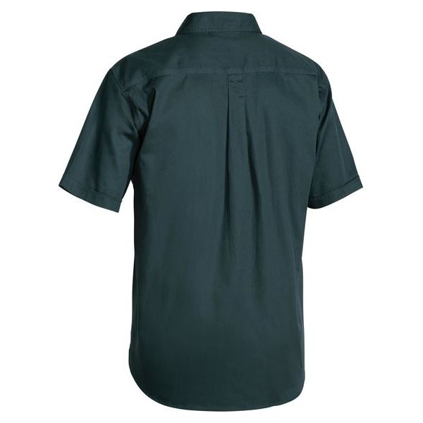 Bisley Closed Front Cotton Drill Short Sleeve Shirt (BSC1433) - Ace Workwear