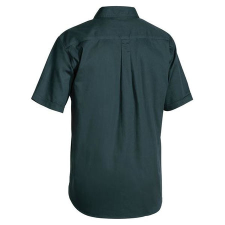Bisley Closed Front Cotton Drill Short Sleeve Shirt (BSC1433) - Ace Workwear