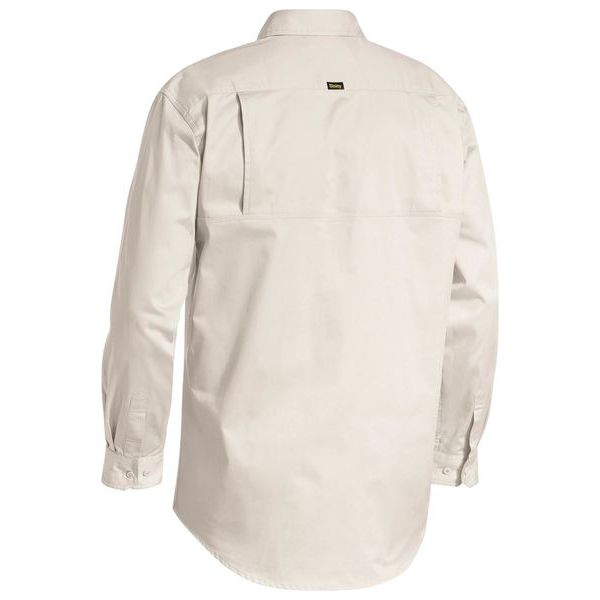 Bisley Closed Front Long Sleeve Cotton Lightweight Drill Shirt (BSC6820) - Ace Workwear