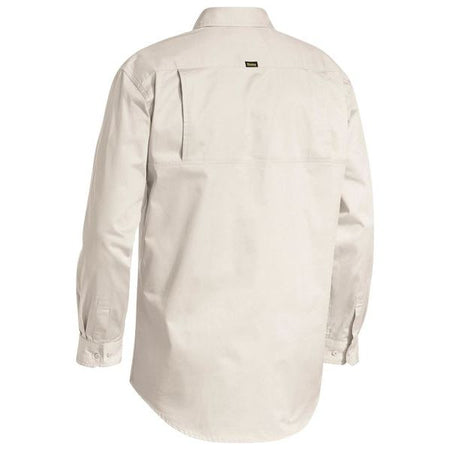 Bisley Closed Front Long Sleeve Cotton Lightweight Drill Shirt (BSC6820) - Ace Workwear