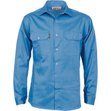 DNC Cotton Drill Work Shirt With Gusset Sleeve - Long Sleeve (3209) Industrial Shirts DNC Workwear - Ace Workwear