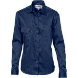 DNC Ladies Cotton Drill Work Shirt - Long Sleeve (3232) Industrial Shirts DNC Workwear - Ace Workwear