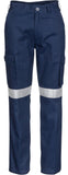 DNC Ladies Cotton Drill Cargo Pants with 3M Reflective Tape (3323) Industrial Cargo Pants With Tape DNC Workwear - Ace Workwear