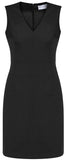 Biz Corporates Womens Sleeveless V Neck Dress (34021) Corporate Dresses & Jackets, signprice Biz Corporates - Ace Workwear