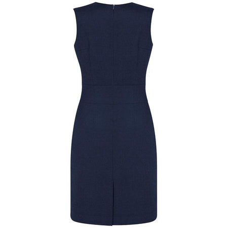 Biz Corporates Womens Sleeveless V Neck Dress (34021) Corporate Dresses & Jackets, signprice Biz Corporates - Ace Workwear