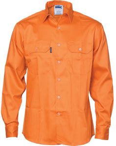 DNC Patron Saint® Flame Retardant Drill Shirt, Long Sleeve (3402) Flame Retardant Shirts DNC Workwear - Ace Workwear