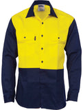 DNC Patron Saint® Flame Retardant Two Tone Drill Shirt - L/S (3406) Flame Retardant Shirts DNC Workwear - Ace Workwear