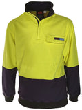 DNC HiVis 1/2 Zip FR & HRC2 Jumper (3423) Flame Retardant Jackets & Jumpers DNC Workwear - Ace Workwear