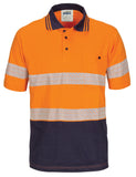 DNC Hi Vis Segment Taped Cotton Jersey Polo - Short Sleeve (3515) Hi Vis Polo With Tape DNC Workwear - Ace Workwear