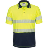 DNC Hi Vis Segment Taped Cotton Backed Polo - Short Sleeve (3517) Hi Vis Polo With Tape DNC Workwear - Ace Workwear