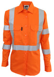 DNC Ladies Ladies HiVis 3 way vented "X" back & Bio-motion taped shirt (3544) Hi Vis Shirts With Tape DNC Workwear - Ace Workwear