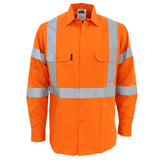 DNC Hi Vis 3 Way Vented "X" Back & Biomotion Taped Shirt NSW Rail Compliant (3545) Hi Vis Shirts With Tape DNC Workwear - Ace Workwear