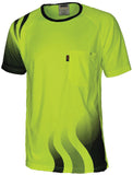 DNC Hi Vis Wave Sublimated T-shirt (3562) Hi Vis Tees & Singlet DNC Workwear - Ace Workwear